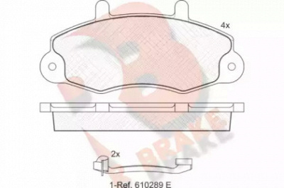R BRAKE rb0896203 -  Комплект тормозных колодок, дисковый тормоз